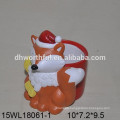 Lovely fox designed ceramic flower planter pot